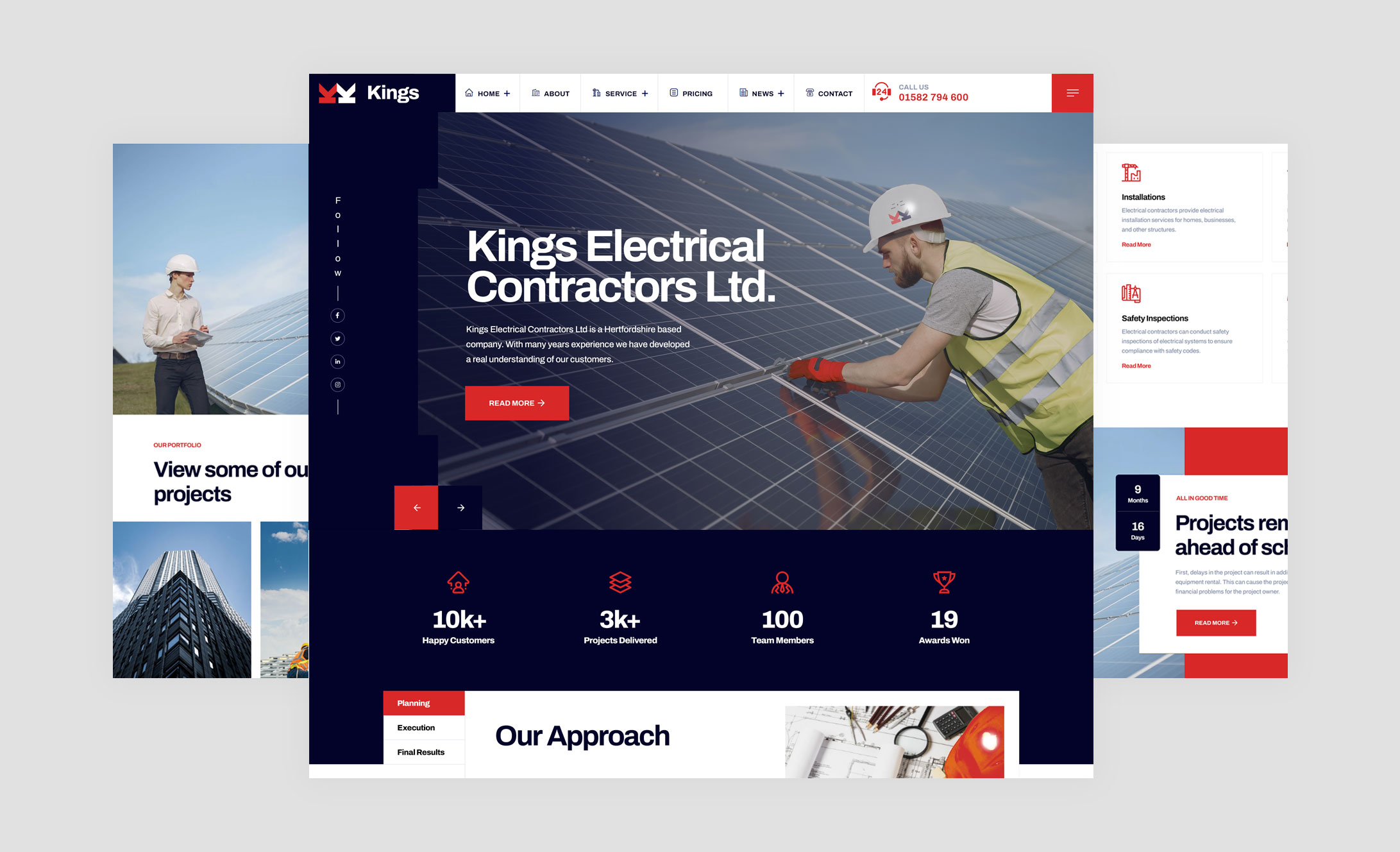 Kings Electrical Contractors Website Design